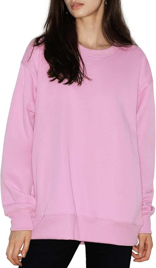 PUMIEY Women's Oversized Sweatshirts Fleece Crew Neck Hoodies with Pockets Long Sleeve Pullover T... | Amazon (US)