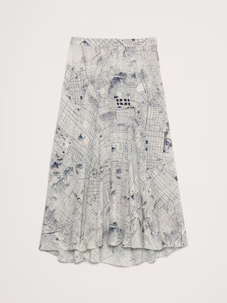 Matte Silk Midi Skirt | Banana Republic (US)