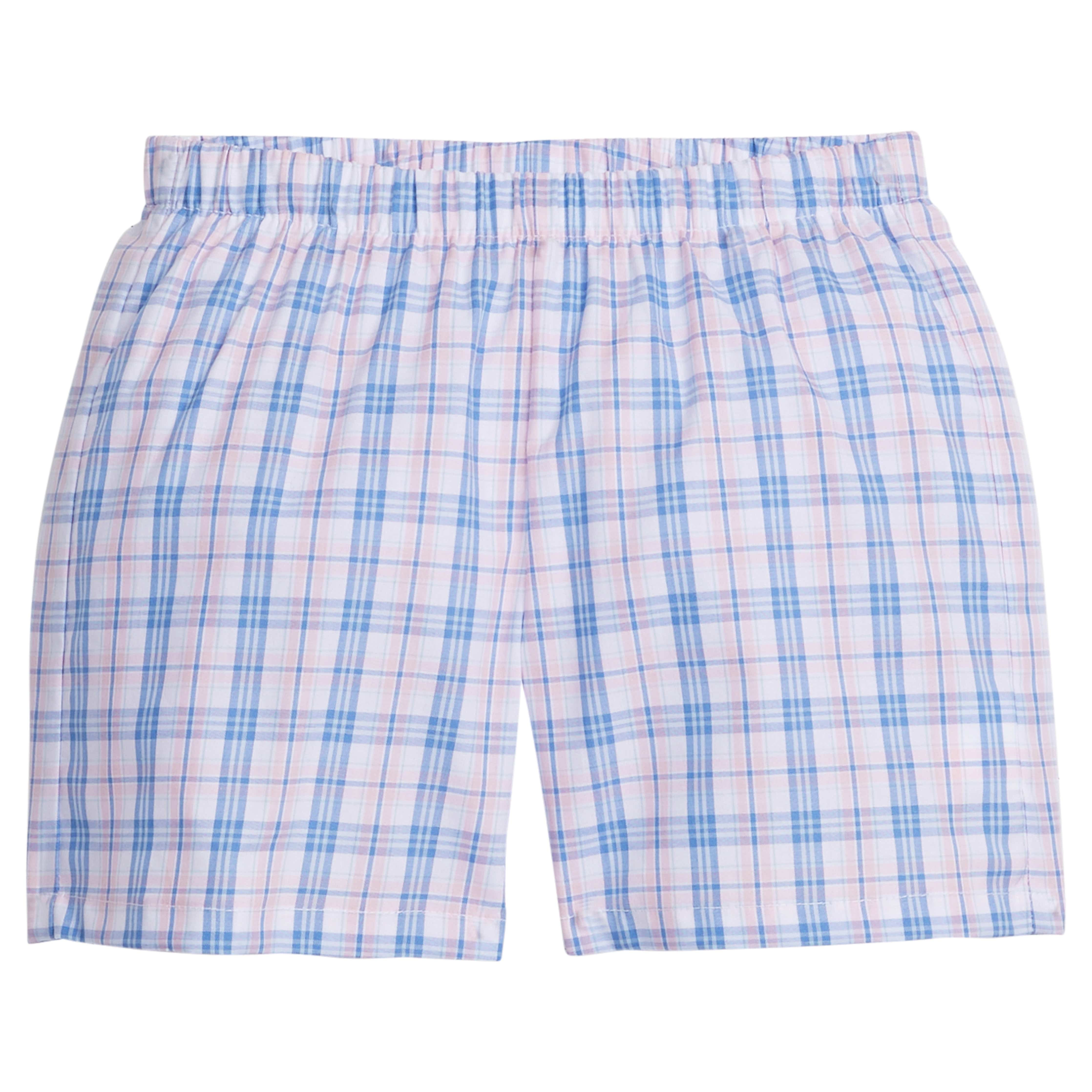 Toddler Boy Elastic Waist Short in Albany Plaid | Little English