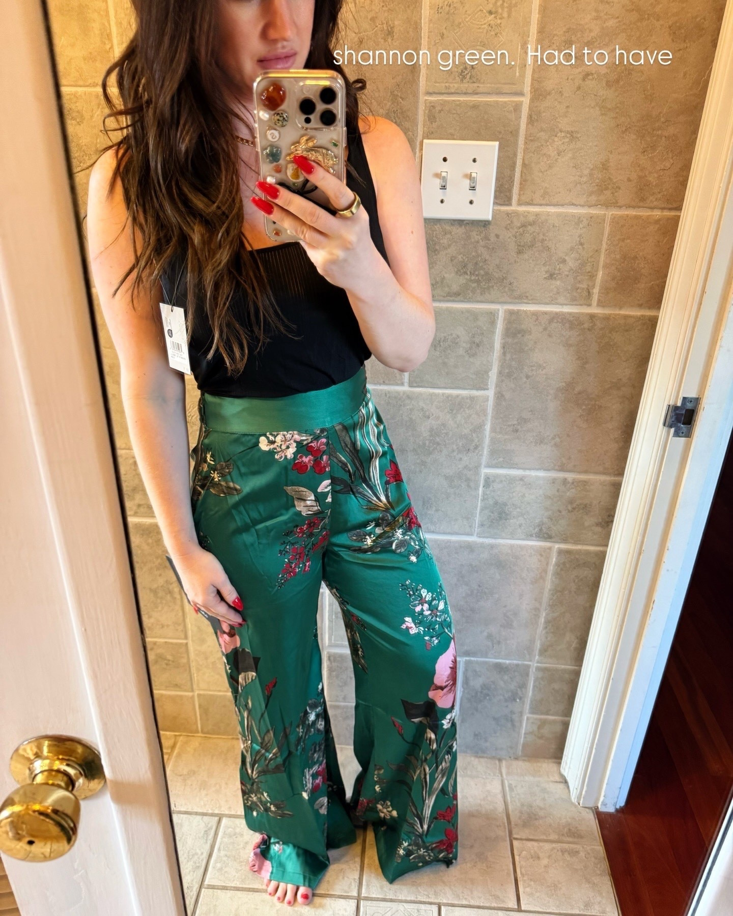 Floral silk pants 

#LTKPetite #LTKSeasonal #LTKOver40