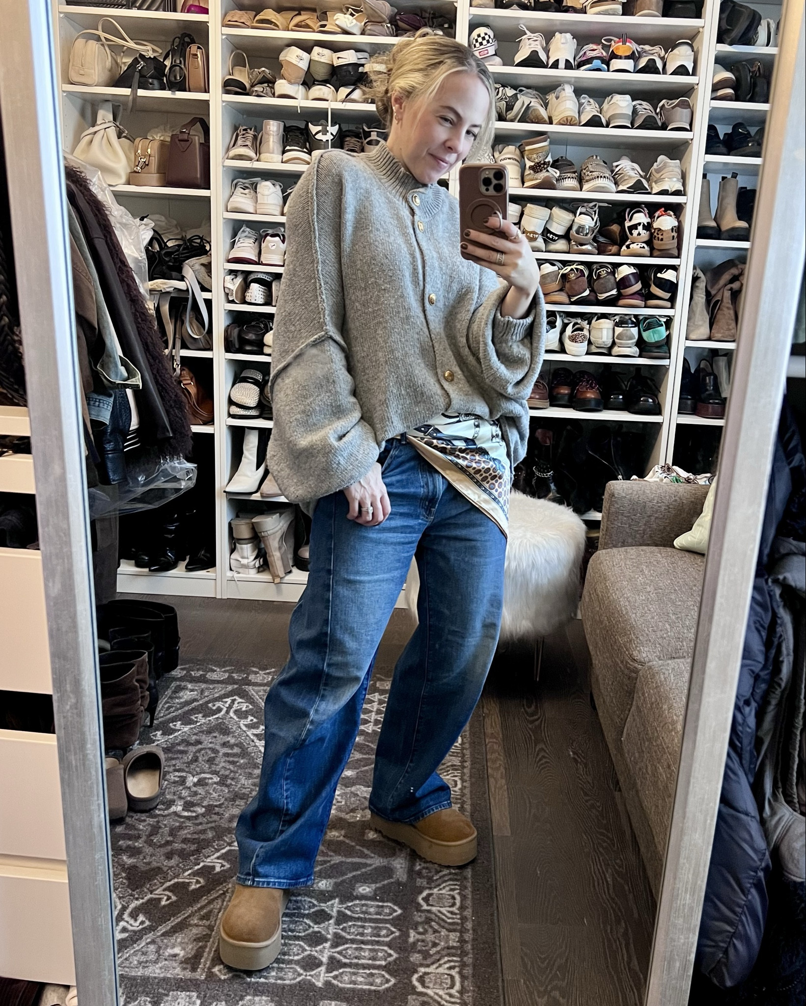 Dressed to take my car for an oil change…because why not? Sweater and scarf are both Amazon 

#LTKPetite #LTKOver40