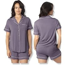 Kindred Bravely Clea Maternity Pajamas & Postpartum Lounge Sets for Women, Short Sleeve Nursing Pajamas | Amazon (US)