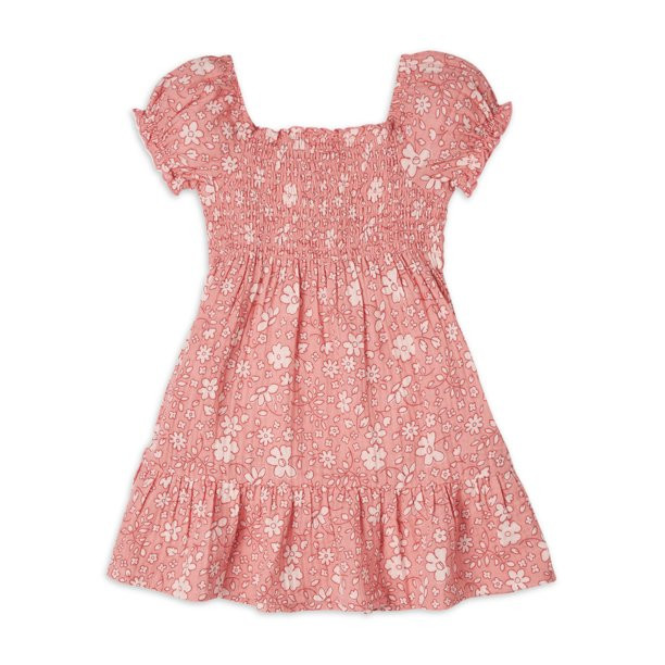 Modern Moments by Gerber Toddler Girl Puff Sleeve Gauze Dress, Sizes 12M-5T | Walmart (US)