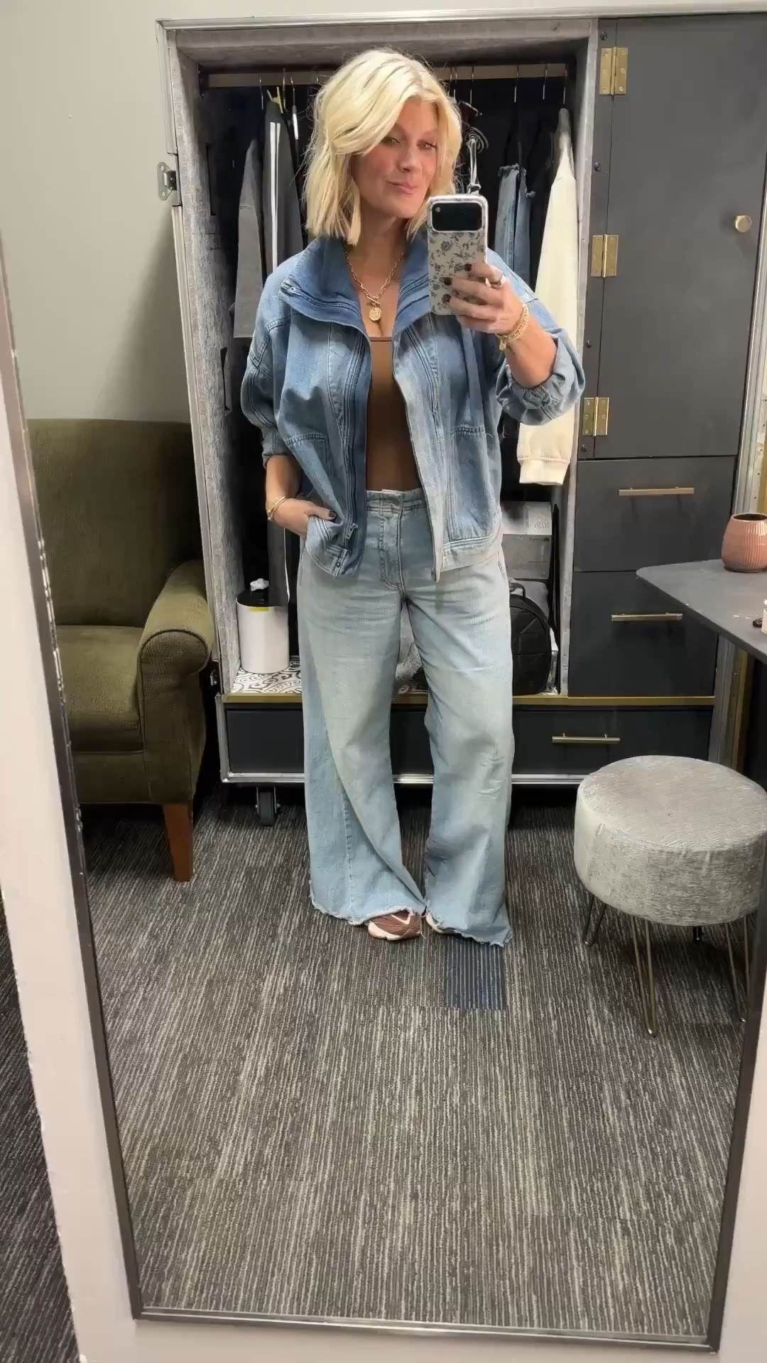 Casual, denim on denim outfit for the day! Sharing my look for less. 🤎

#LTKStyleTip #LTKShoeCrush