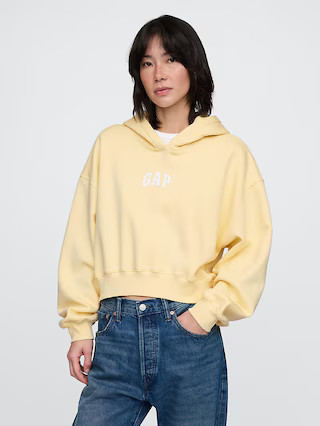 VintageSoft Arch Logo Cropped Hoodie | Gap (CA)