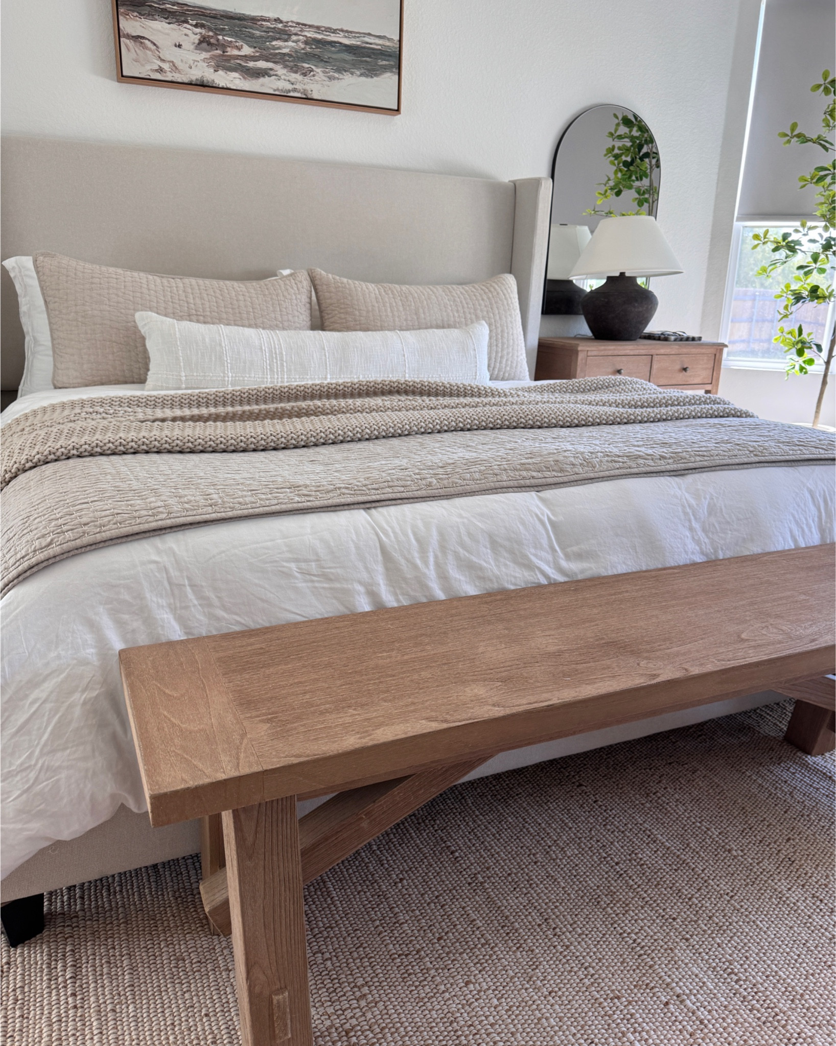 Bedroom Goals 🛏️🌤️ is this your vibe?

Comfy, Textured, Neutral and Layered is my vibe.

Sharing all my bedroom links!

Quince bedding, bedsure duvet, amazon finds, quince quilt, jute rug, pottery barn style, looks for less, bedframe, wayfair finds, wood bench, upholstered bed frame, neutral bedding

#LTKStyleTip #LTKFindsUnder100

#quincebedding #upholsteredbed #cottonbedding #juterug #wayfairhome 

#LTKHome #LTKSaleAlert #LTKSeasonal