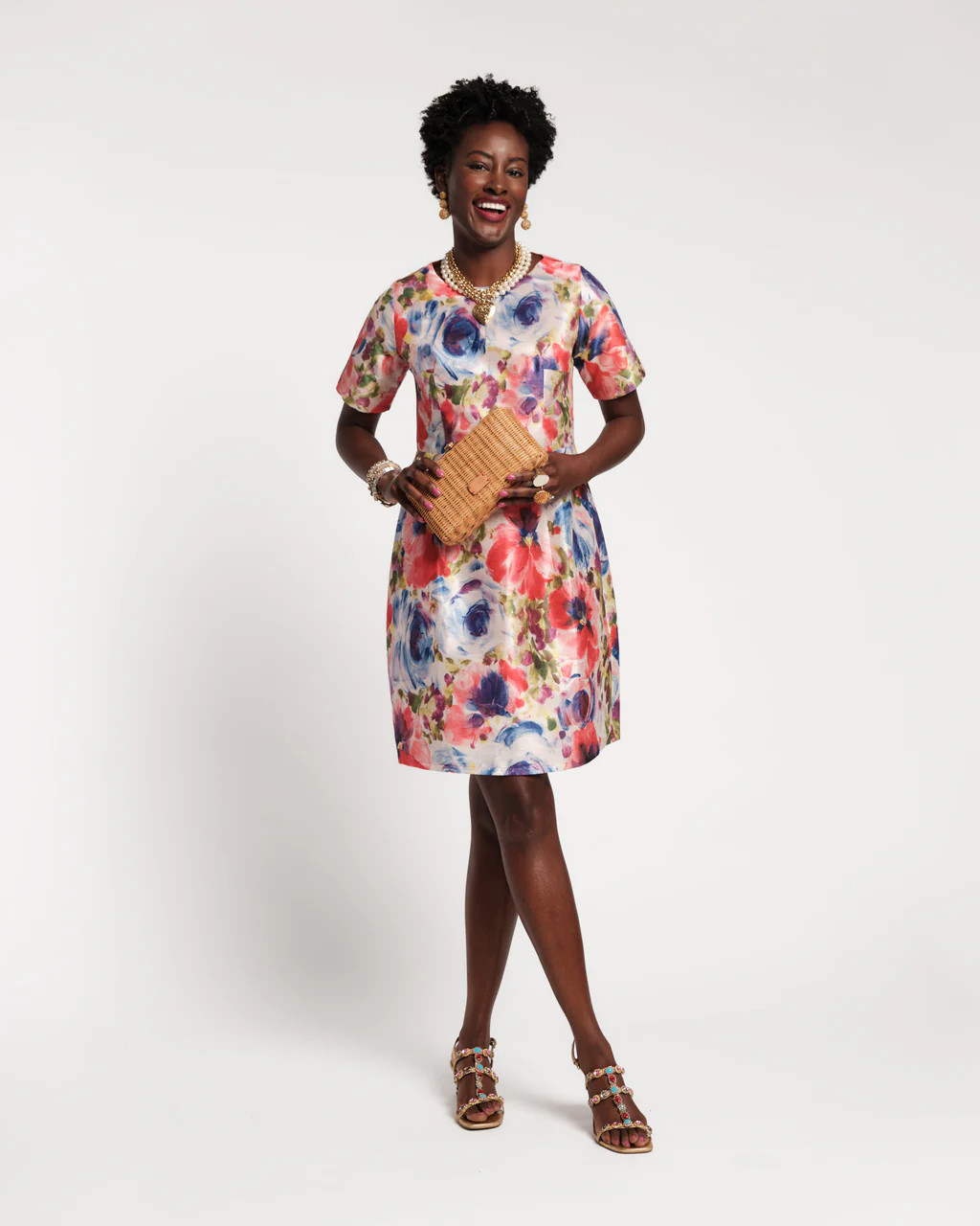Michelle Mini Dress - Super Bloom | Frances Valentine