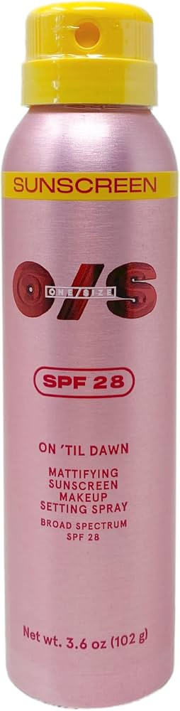 One/Size On 'Til Dawn Mattifying Sunscreen Makeup Setting Spray SPF 28 - Full Size (3.6 Oz) | Amazon (US)