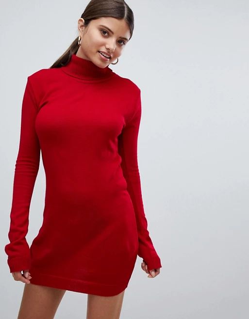 Boohoo Roll Neck Sweater Dress | ASOS US