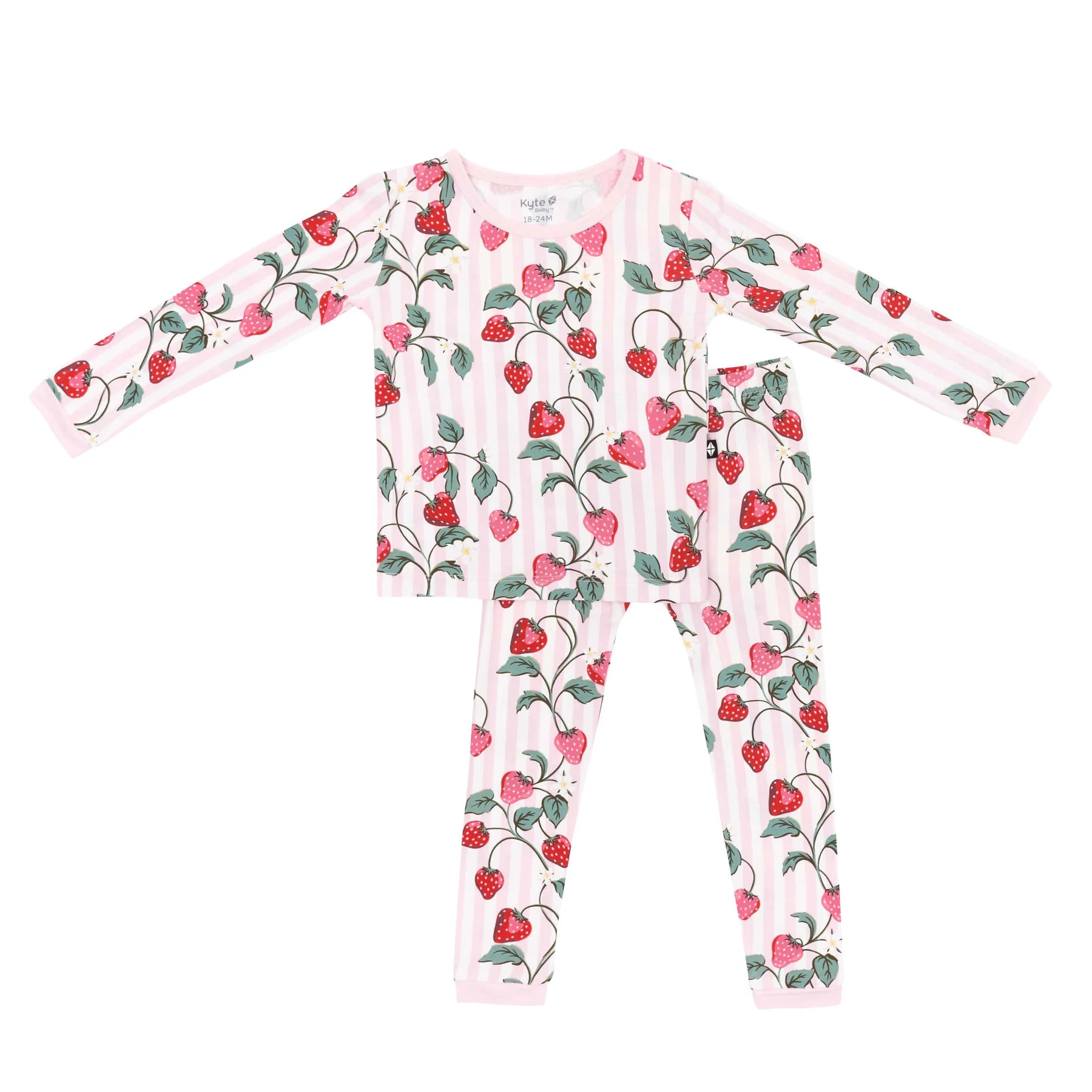 Long Sleeve Pajamas in Strawberry Fields | Kyte Baby