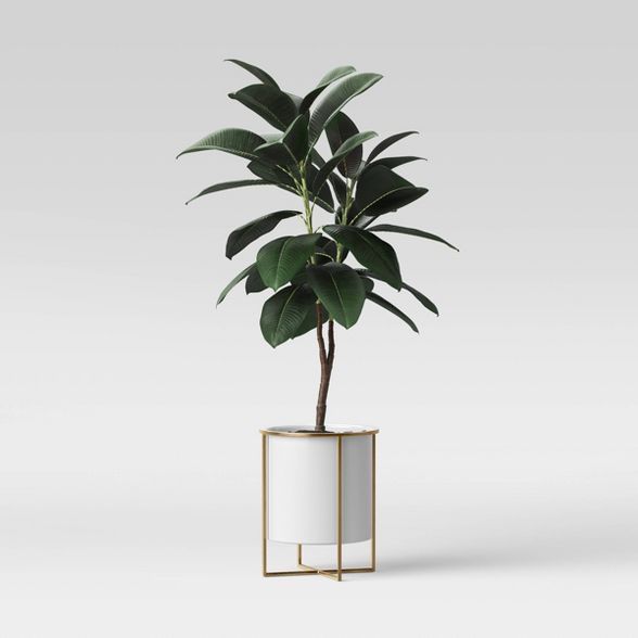 Iron Planter With Brass Stand White - Project 62™ | Target