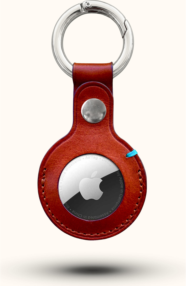 The Toscano Italian Leather AirTag Keychain | Nordstrom
