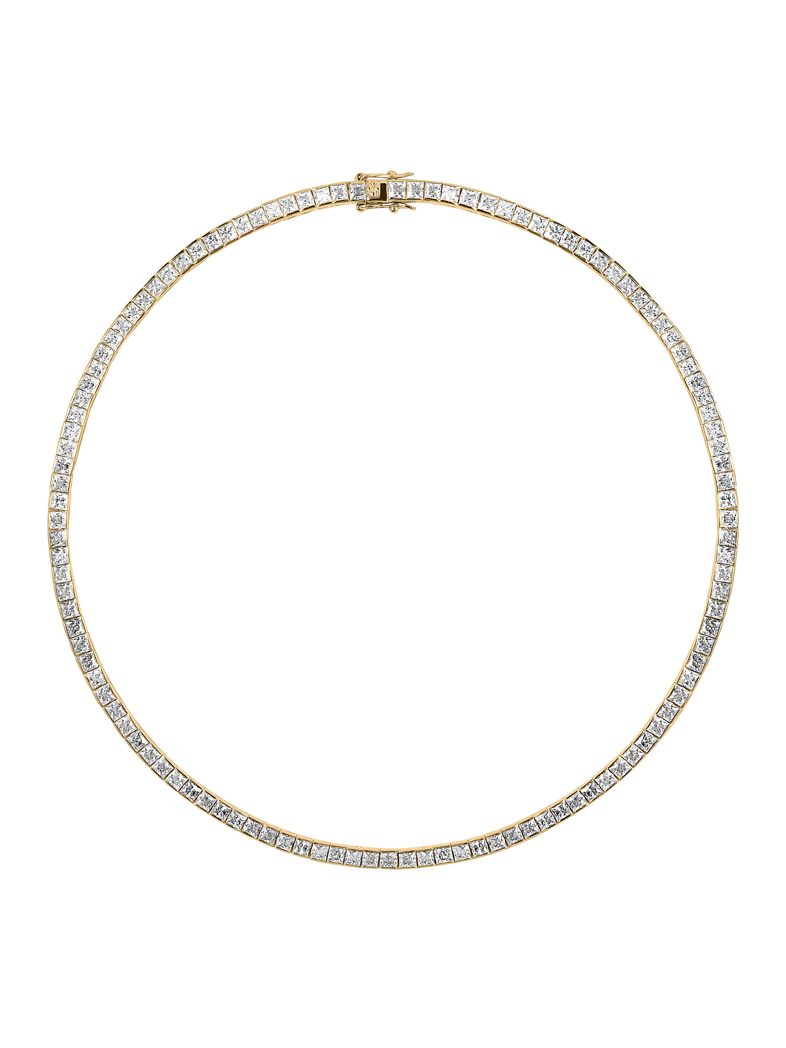 DORSEY PRINCESS-CUT RIVIÈRE NECKLACE IN MOISSANITE | Dorsey