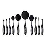 Vanity Planet Makeup Brushes (Midnight Black), Blend Party Oval Makeup Brush Kit with Ergonomic Hand | Amazon (US)