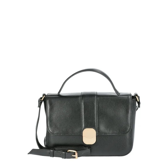 Time and Tru Women's Vida Crossbody Bag, Black | Walmart (US)