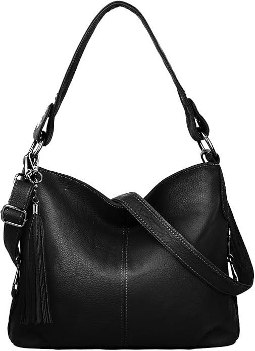 YALUXE Genuine Leather Shoulder Bags Stylish Hobo Handbags Purses Crossbody Bags for Women | Genu... | Amazon (US)
