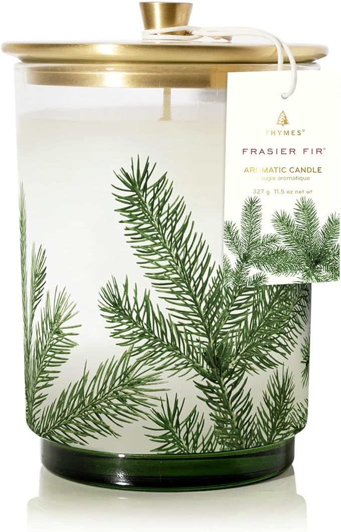 Thymes Heritage Medium Pine Needle Luminary Candle - Frasier Fir - 11.5 Oz | Amazon (US)