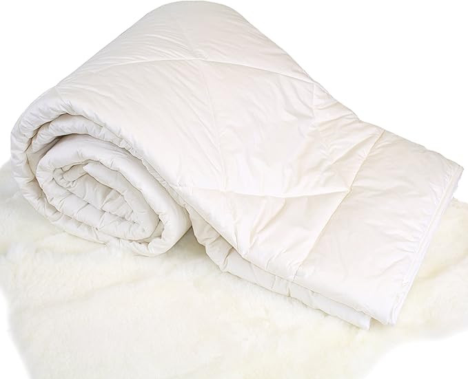 Woolino Premium Australian Wool Duvet Insert Bed Comforter, Mid-Weight Wool Comforter, Organic Co... | Amazon (US)