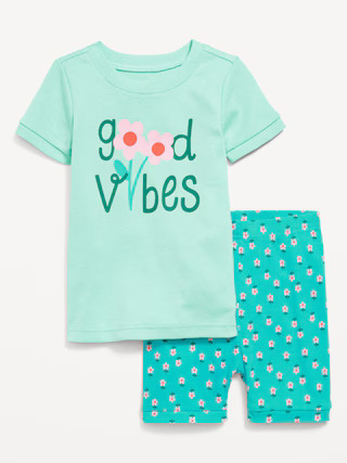 Unisex Snug-Fit Printed Pajama Set for Toddler & Baby | Old Navy (US)