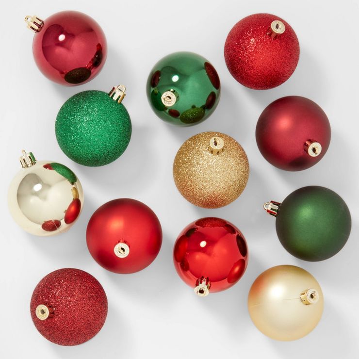 50ct Shatter-Resistant Round Christmas Tree Ornament Set - Wondershop™ | Target