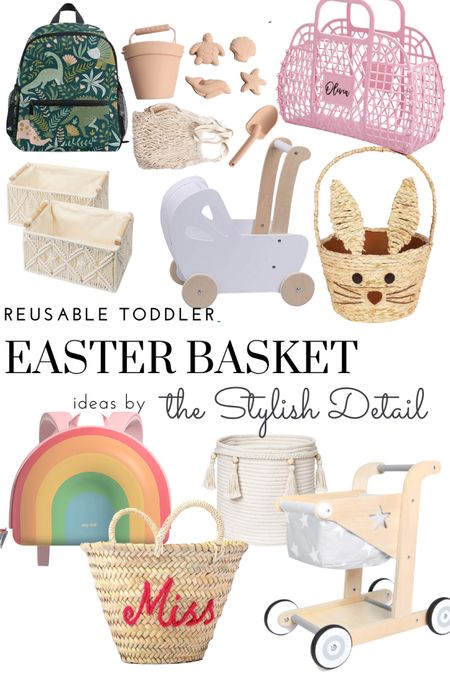 Reusable Easter Basket Ideas by The Stylish Detail. Skip the one-time-use cheap baskets & opt for reusable and entertaining Easter baskets you can use over again for your toddler! These items will save you money + provide endless hours of fun for your little ones. #founditonamazon #easterbasket #easterfinds #kidseaster #easter #toddlereaster #easterbaskettoys #easterbasketideas 

#LTKkids #LTKFind #LTKfamily