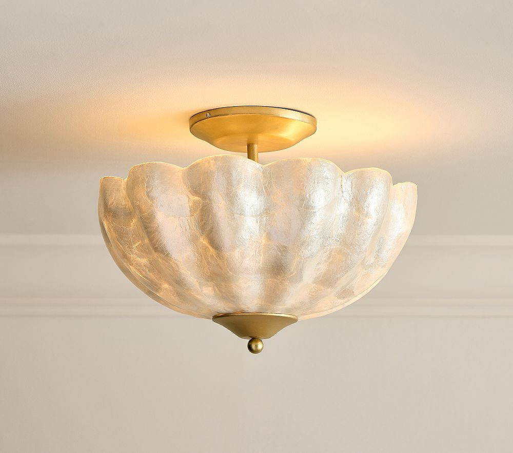Capiz Semi Flush Mount (12") | Pottery Barn Kids