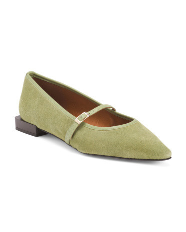 Suede Mary Jane Pointy Toe Flats for Women | Marshalls