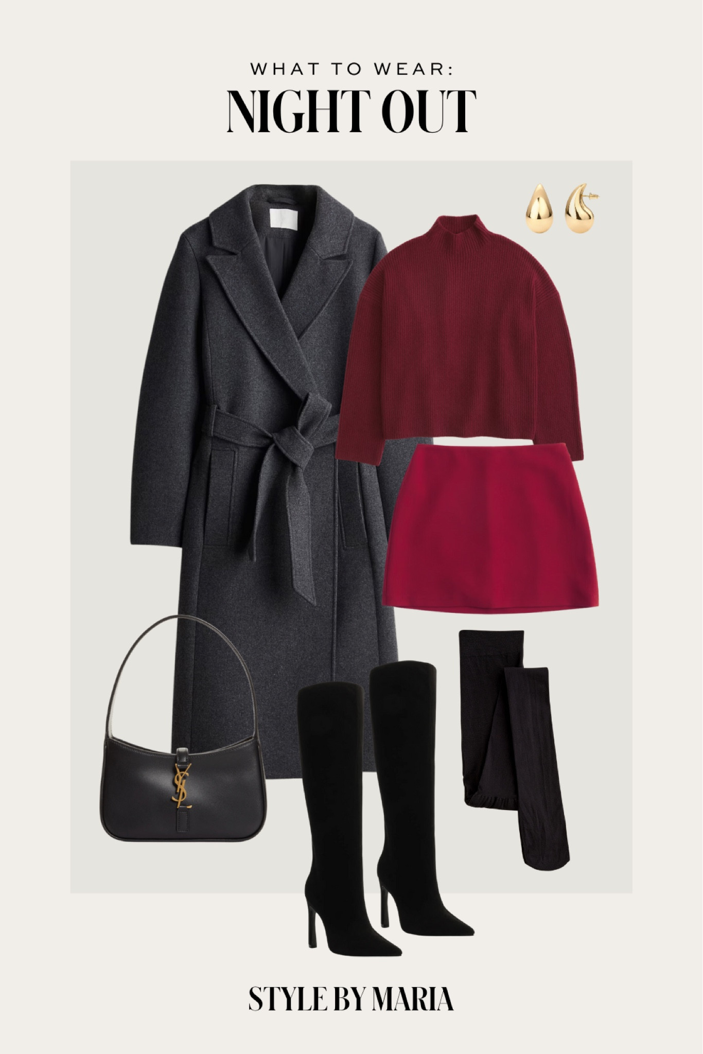 Fall date night outfit
Gray wool coat
Abercrombie red sweater
Abercrombie red miniskirt 
Schutz suede boots
H&M sheer tights
Holiday outfit 

#LTKFindsUnder100 #LTKSeasonal #LTKShoeCrush