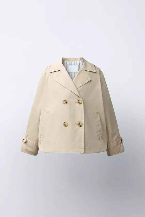 SHORT TRENCH COAT | Zara Canada