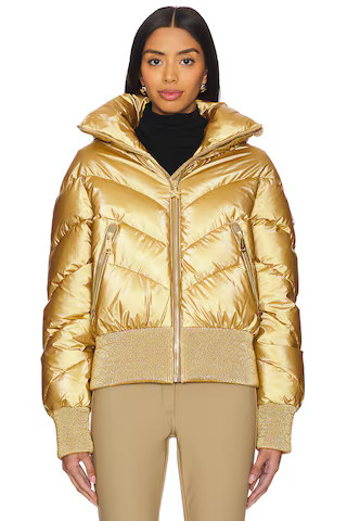 Goldbergh Caro Goose Down Bomber in Gold from Revolve.com | Revolve Clothing (Global)