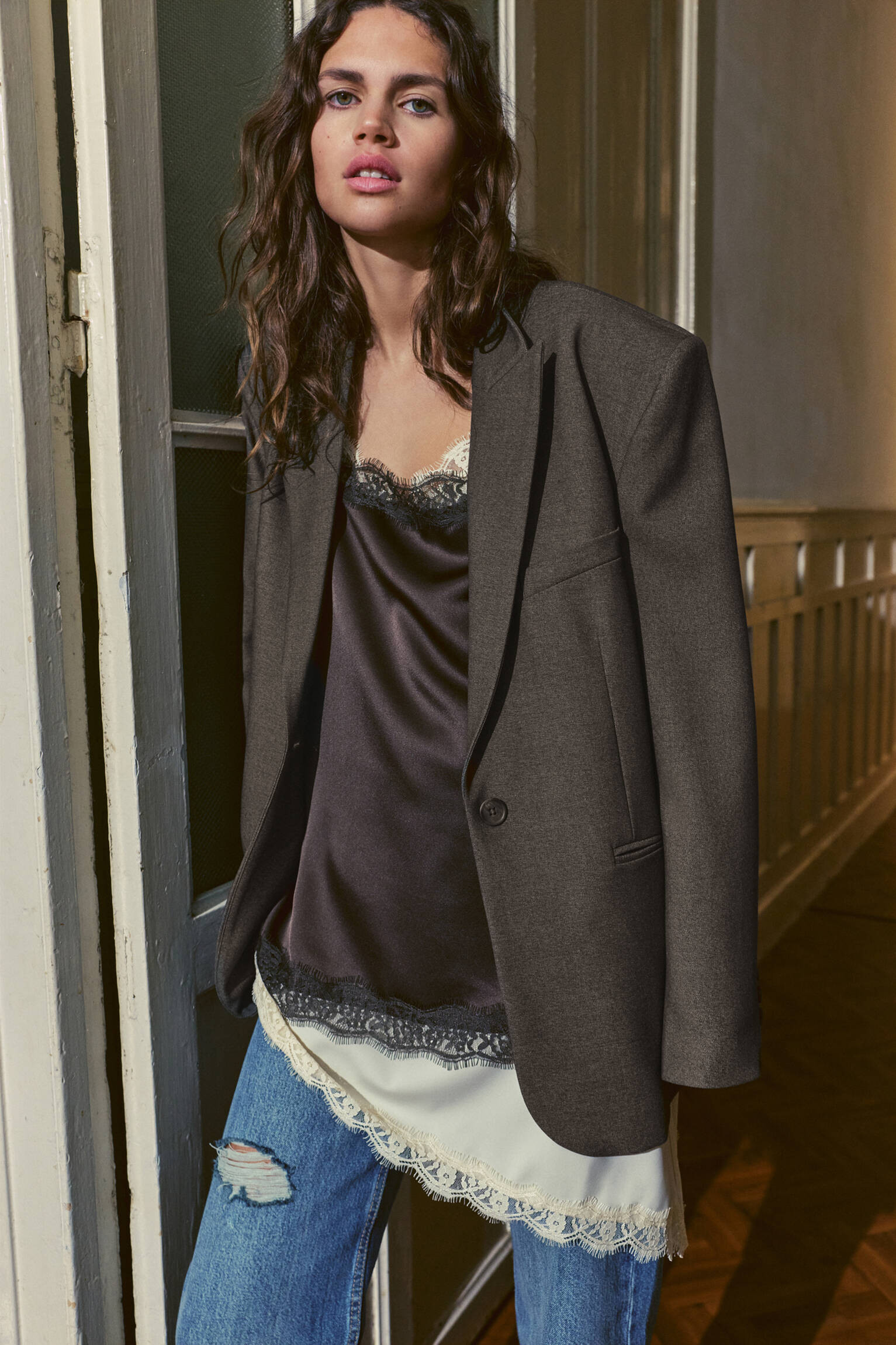 Oversize blazer - Pull&Bear United Kingdom | PULL and BEAR UK