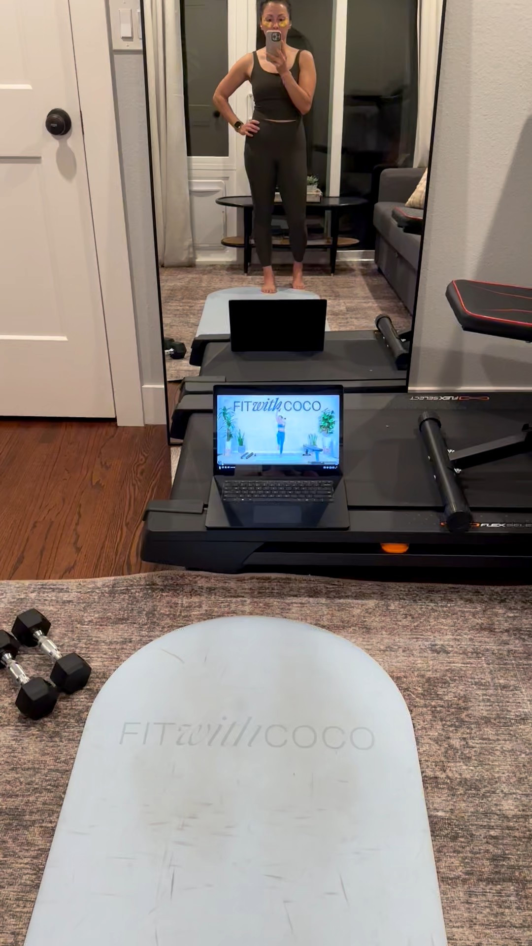 My workout space essentials and my fave Strength and Pilates workouts with FitWithCoco.

#LTKActive #LTKOver40 #LTKHome