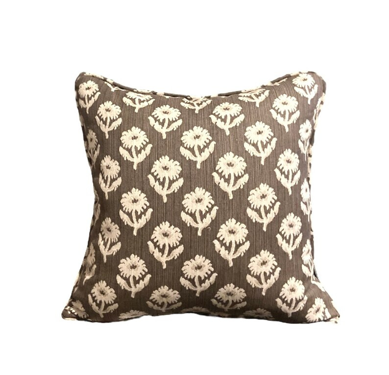 Claremont's Toile Floraison Marron Brown Indoor Outdoor - Etsy | Etsy (US)