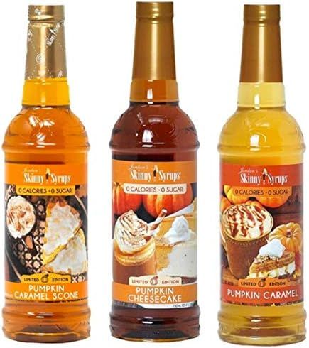 Amazon.com: Jordan's Skinny Syrup Fall Trio- Pumpkin Caramel, Pumpkin Cheesecake and Pumpkin Cara... | Amazon (US)