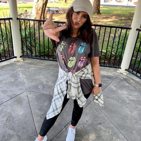 Women's Rolling Stones Short Sleeve Boyfriend Graphic T-Shirt (Juniors') - Gray | Target