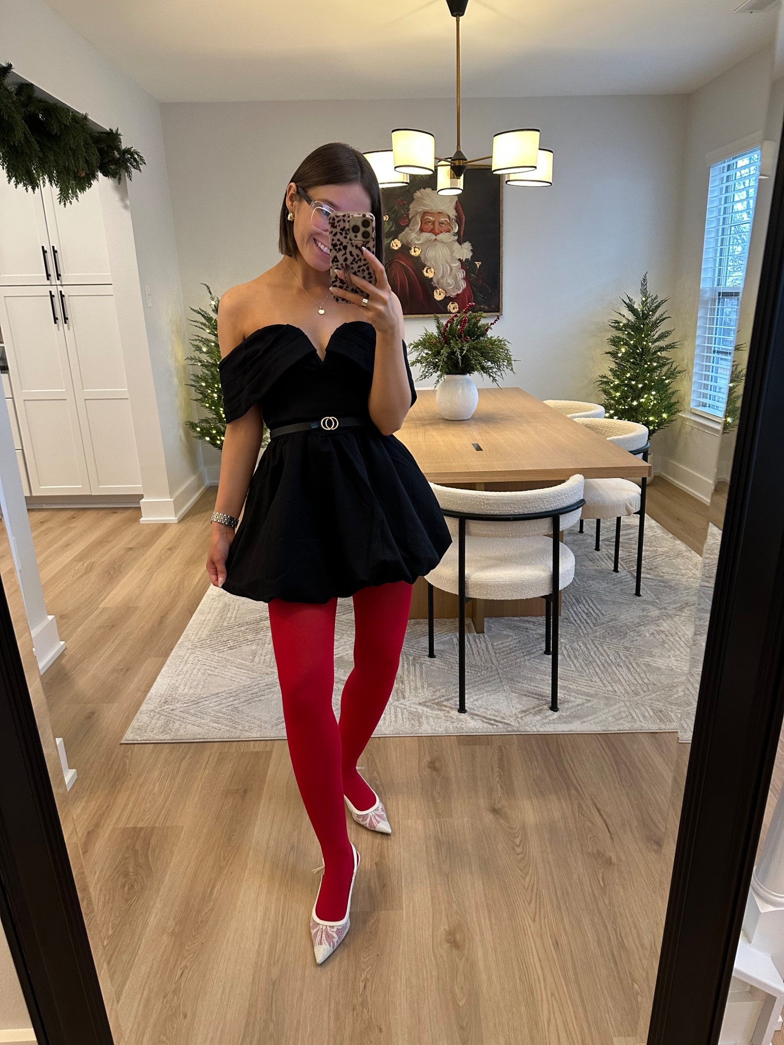 What I wore for my birthday! I found all of  these items in Target in less than 5 minutes and it actually came together so cute! All under $50

Women's Plunge Bubble Mini A-Line Dress - Wild Fable™ Black size small - I would prefer xs but they didn’t have any in store. Small fits but is a little long which is why I belted it and I love it with a belt! 

Women's Milan Slingback Pumps - A New Day™ Cream 7: Kitten Heel, Cushioned Insole tts 

Kohls Simply Vera Wang opaque burgundy tights 

Bubble dress, off the shoulder dress, bubble hem, lbd, little black dress, holiday party dress, work event dress, cocktail party dress, red tights, red tights outfit, Christmas outfit, NYE outfit, girls night out, slingback heels, kitten heels, lace heels, white heels, birthday outfit, Christmas dress, NYE dress


#LTKFindsUnder50 #LTKHoliday #LTKootd