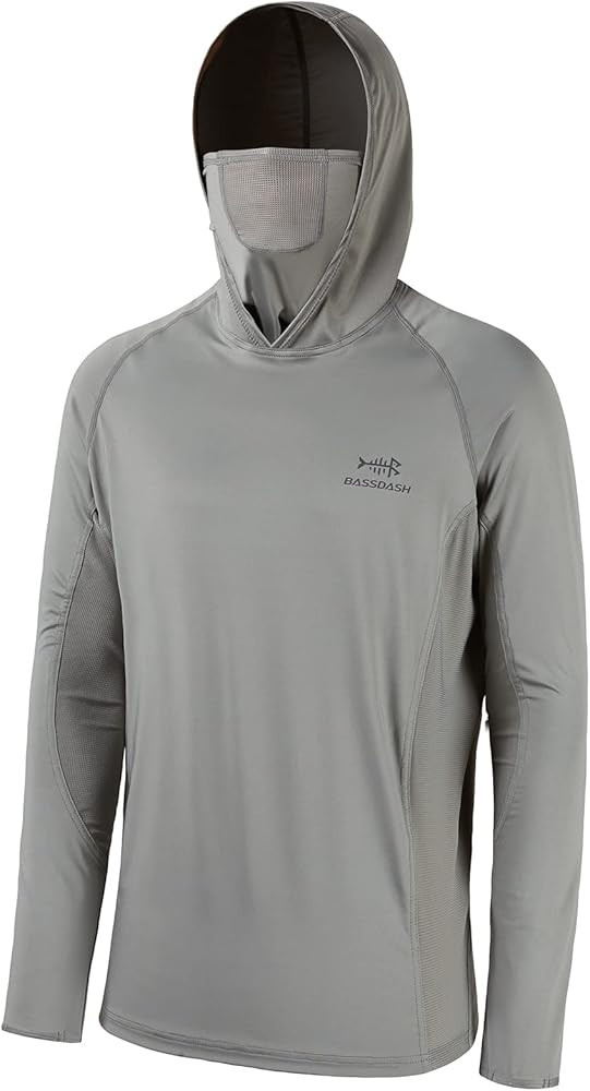 BASSDASH UPF 50+ Men’s Long Sleeve Fishing Shirt with Mask UV Neck Gaiter Hoodie | Amazon (US)