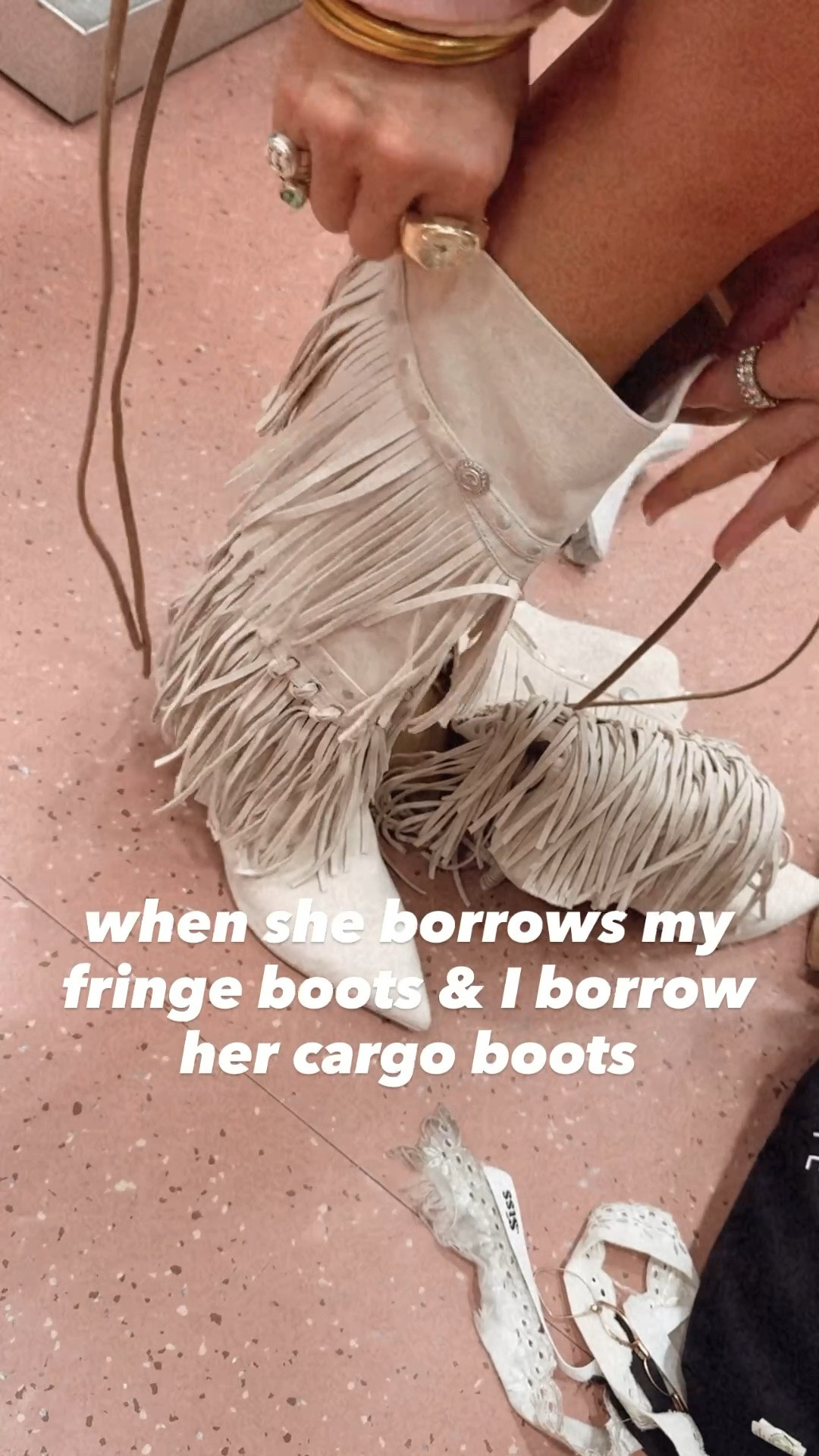 We don't copy we match always also with these amazing fringes and cargo boots!! Linked below for you lovelies x

#LTKFashionMonth #LTKeurope #LTKnederlands