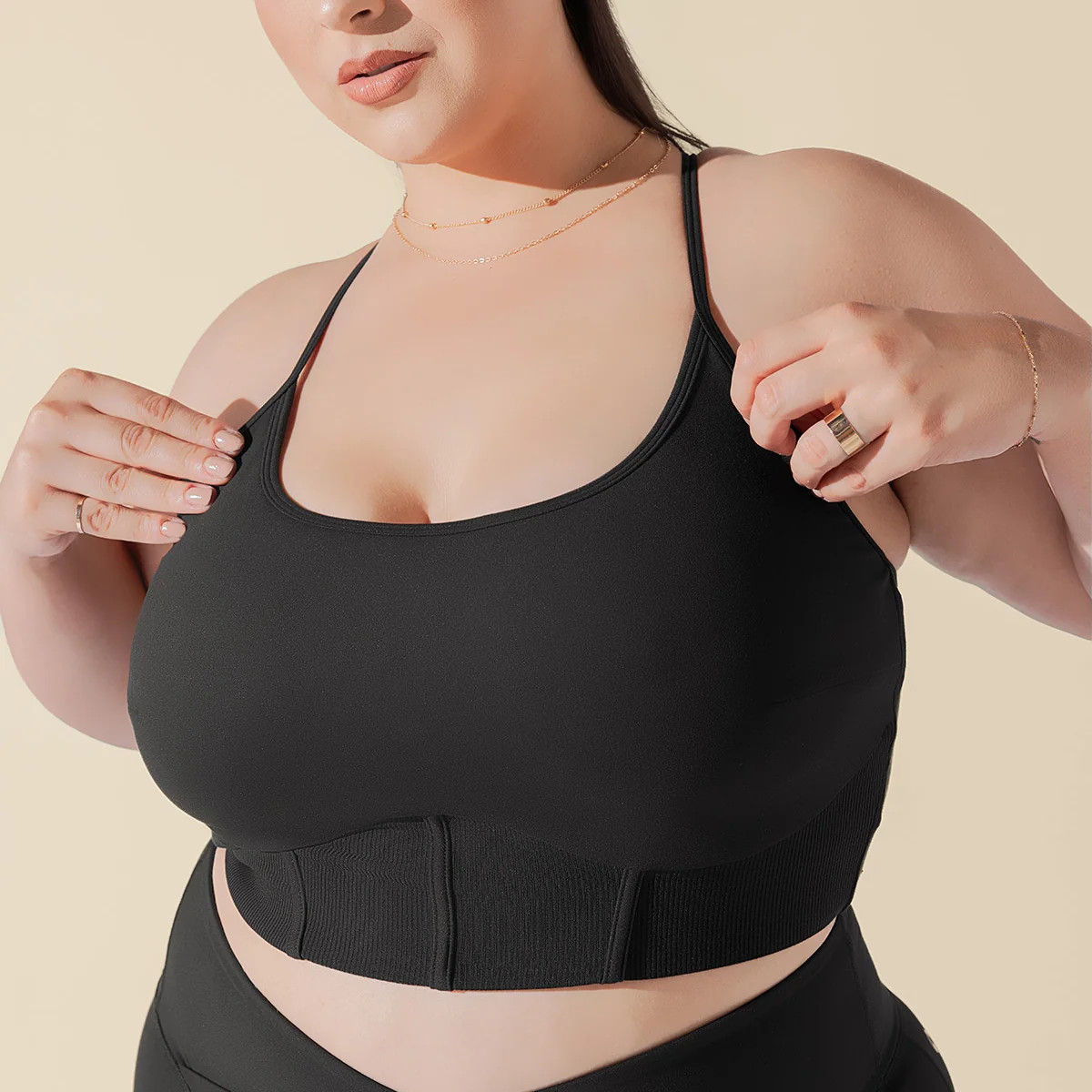 Pli\u00e9 Corset Crop Bralette - Black | POPFLEX