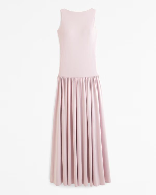 Knit Drop-Waist Maxi Dress | Abercrombie & Fitch (US)