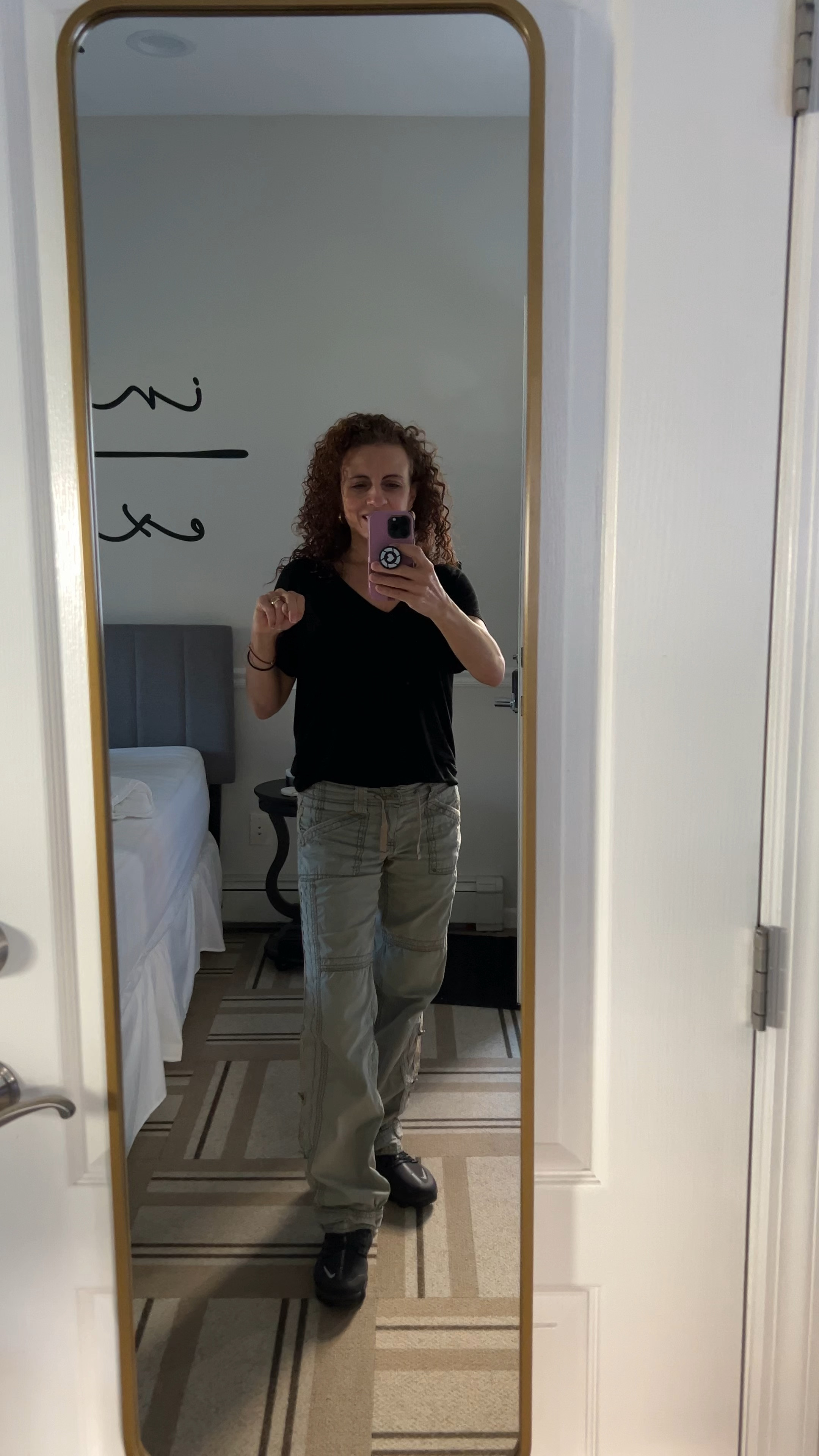 Fall fashion casual Friday work from home. Black pullover half zip, flutter sleeve top with olive parachute pants and good vibes white sneakers! Happy Friday!!

#LTKVideo #LTKActive #LTKStyleTip