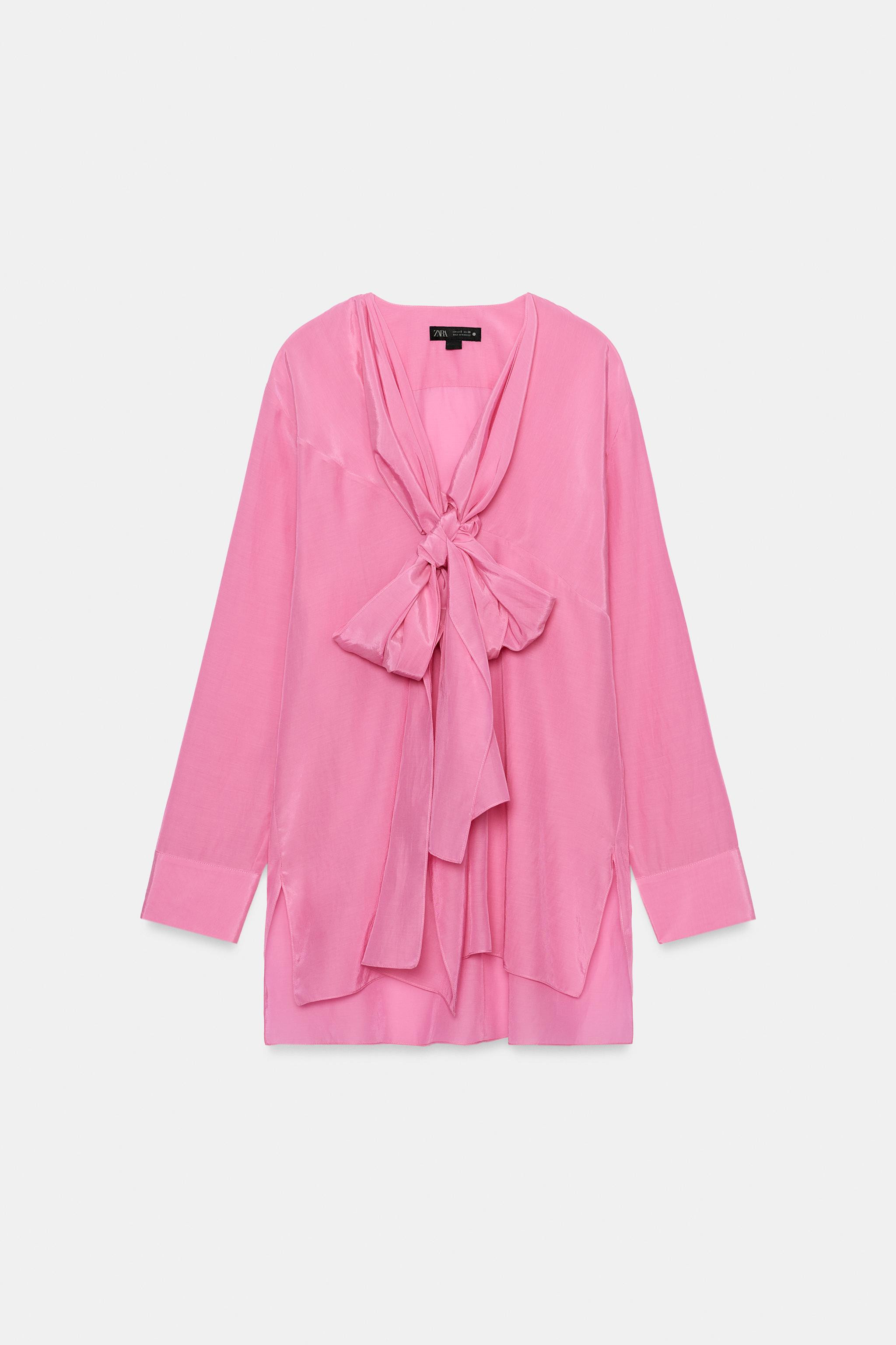 FLOWY BLOUSE WITH TIES ZW COLLECTION | Zara US