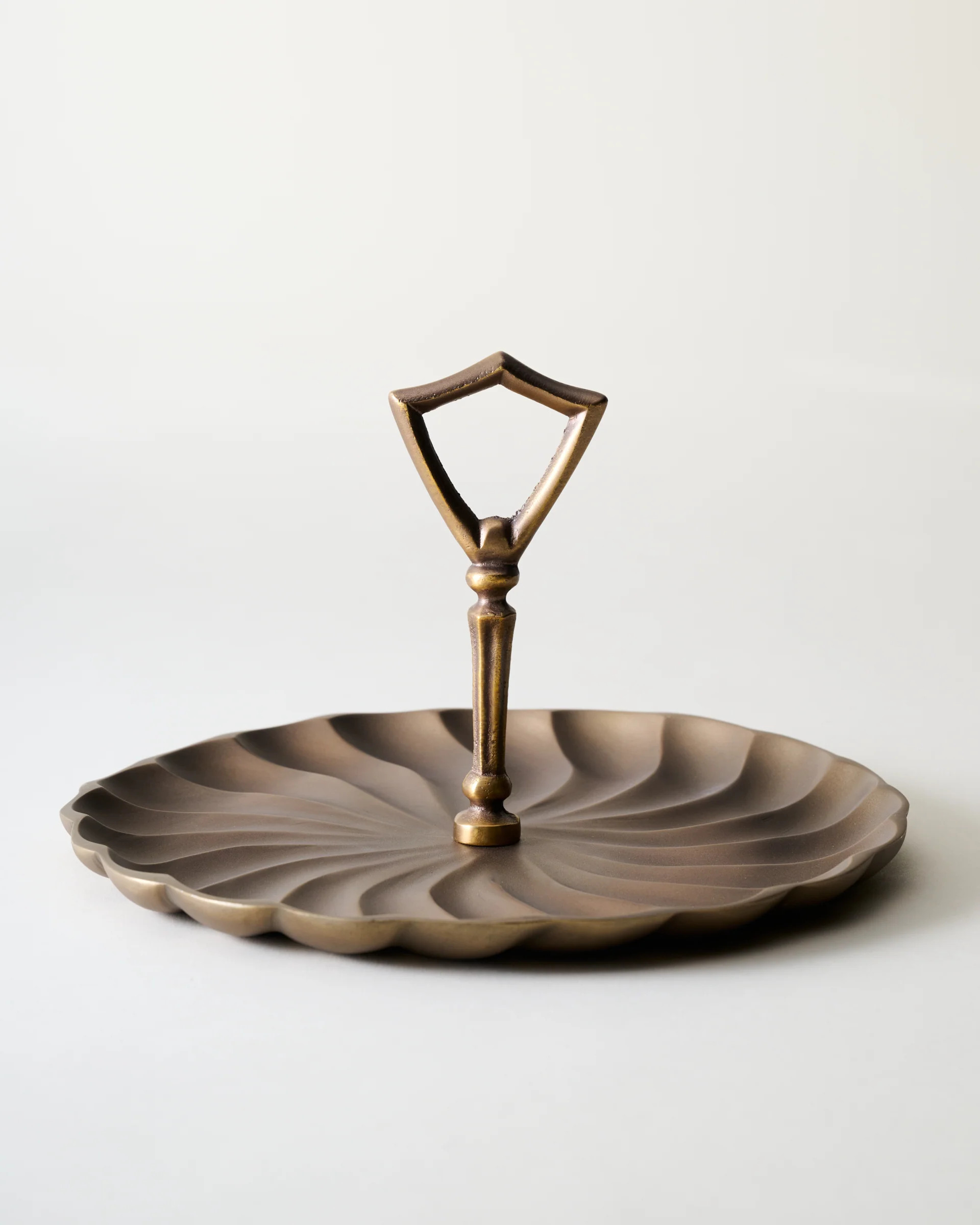 Antique Brass Snack Tray | Magnolia