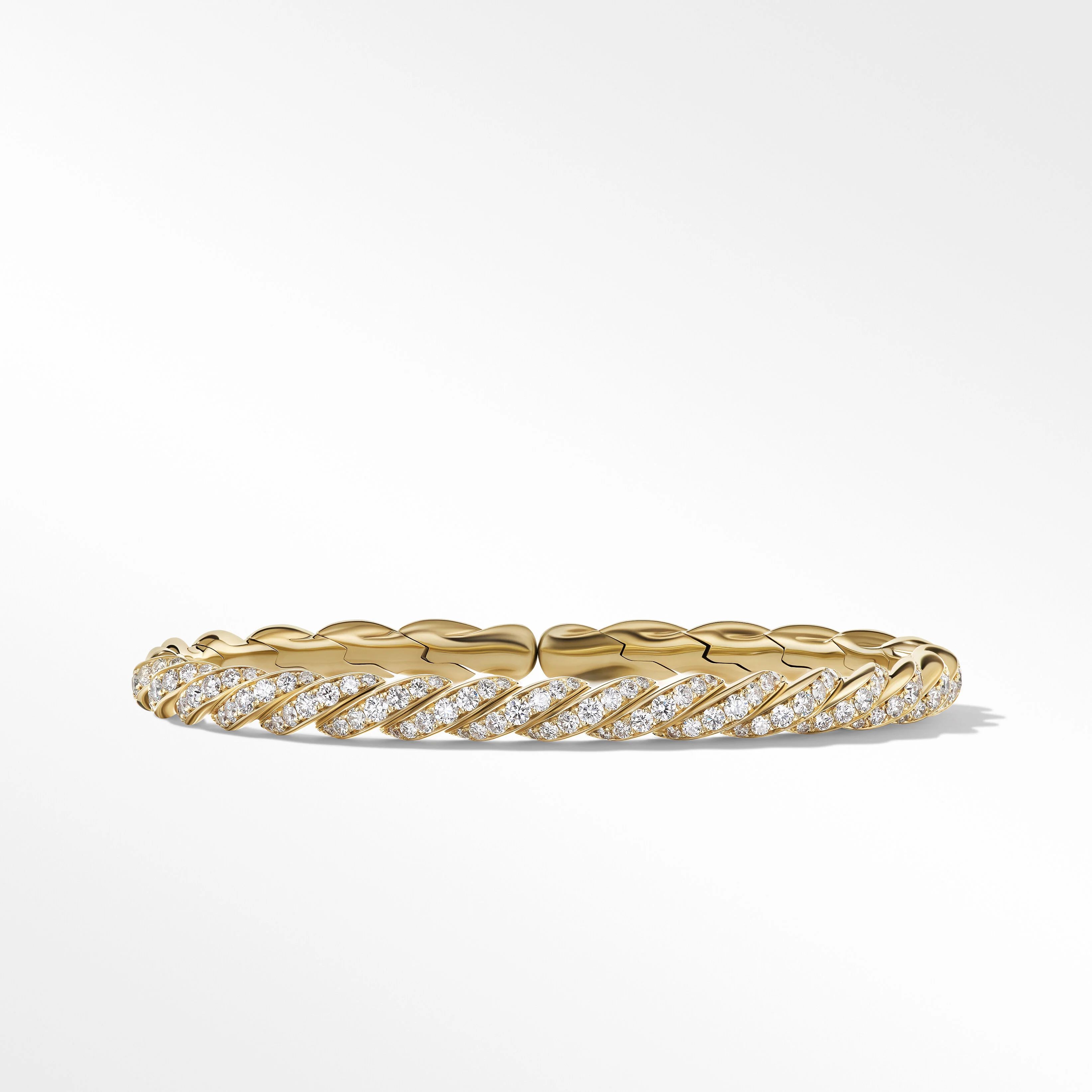 Pavéflex Bracelet in 18K Yellow Gold with Diamonds | David Yurman