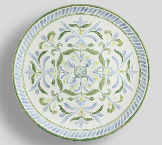Chambray Tile Stoneware Dinner Plates - Set of 4 | Pottery Barn (US)