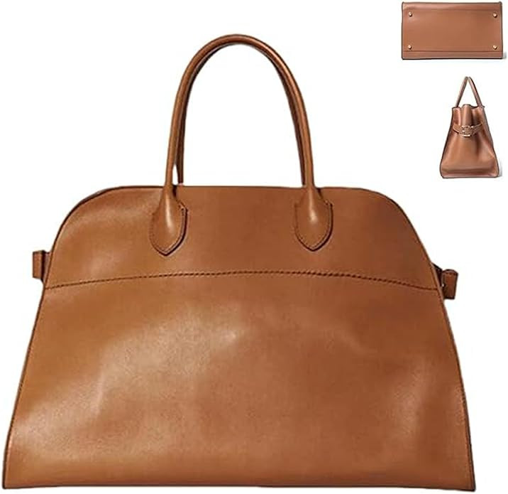 Leather Tote Bag Retro Top Handle Bag Trendy Work Bag PU Leather 2025, Large Capacity Luxury Casu... | Amazon (US)