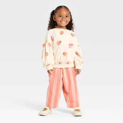 Toddler Girls' Lady Bug Pullover Sweater and Pull-On Pants Set - Cat & Jack™ Pink 2T | Target