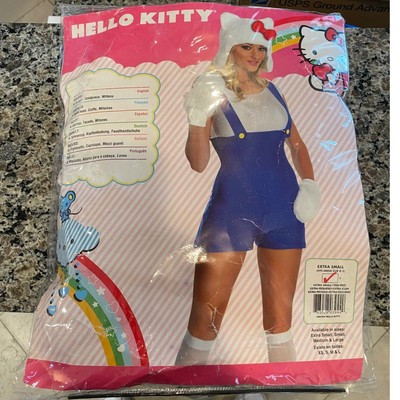 Hello Kitty Adult Womens Costume XS Extra Small Jumpsuit Headpiece Mittens | eBay US