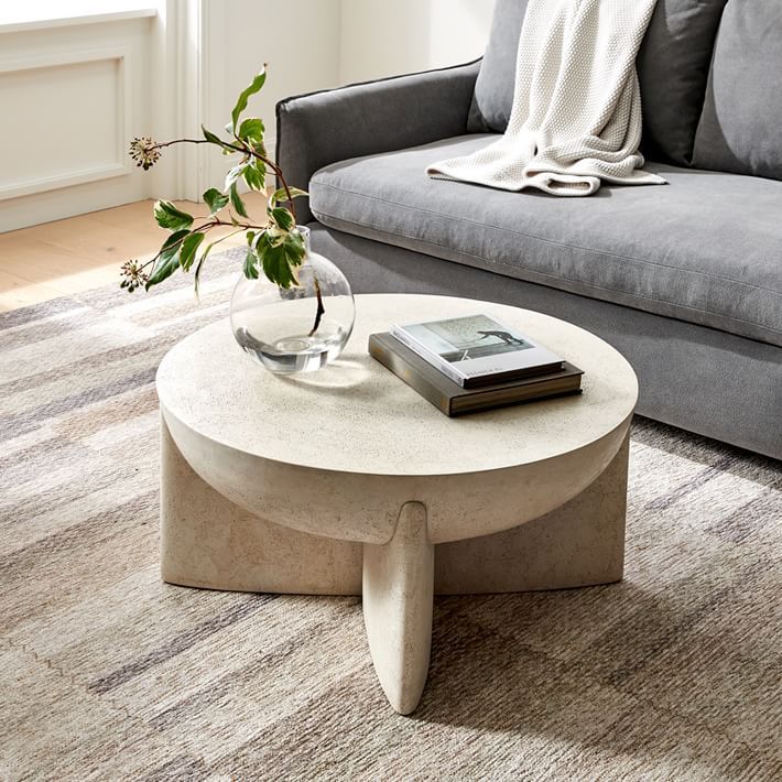 Monti Lava Stone Coffee Table (30") | West Elm (US)