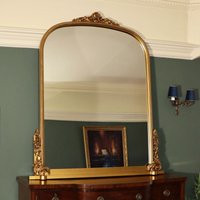 Extra Large Arch Antique Gold Ornate Overmantle Mirror - 1.52m x 1.28m | ManoMano UK